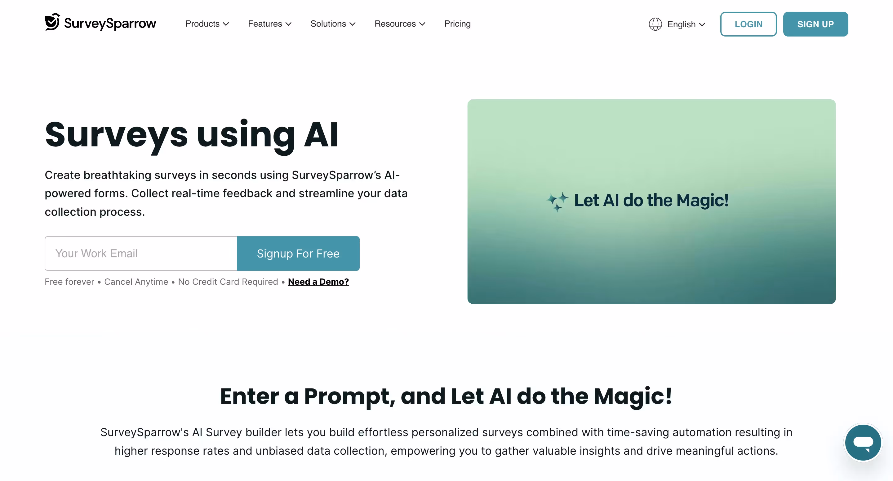 SurveySparrow's AI survey tool