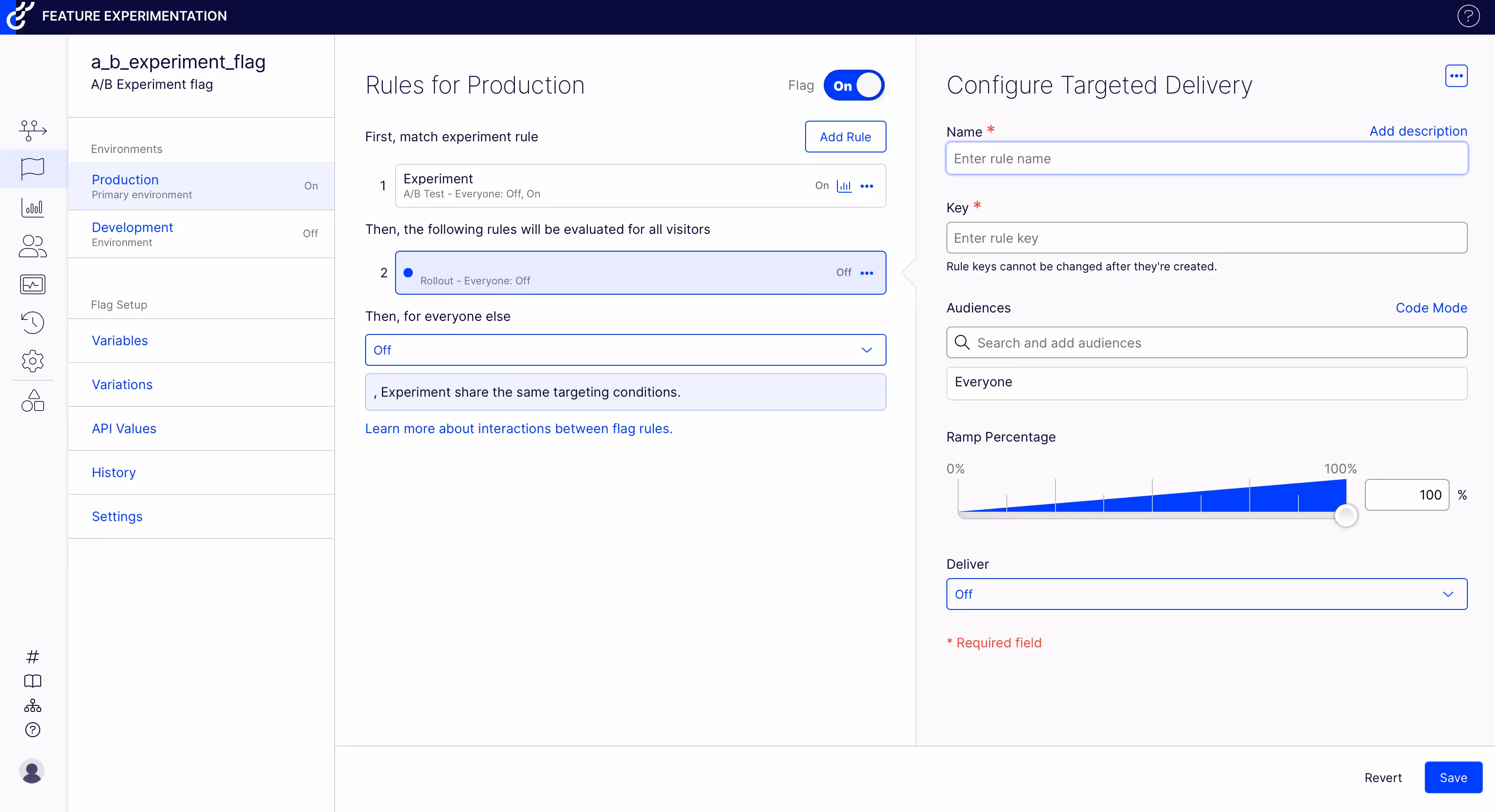 Dashboard of Optimizely, a website visitor tracking tool