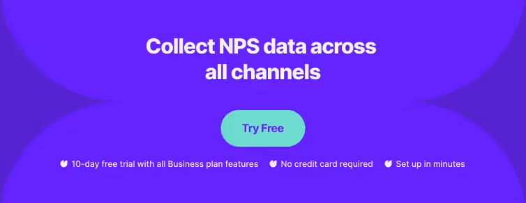 A banner that promotes collecting NPS across all channelse