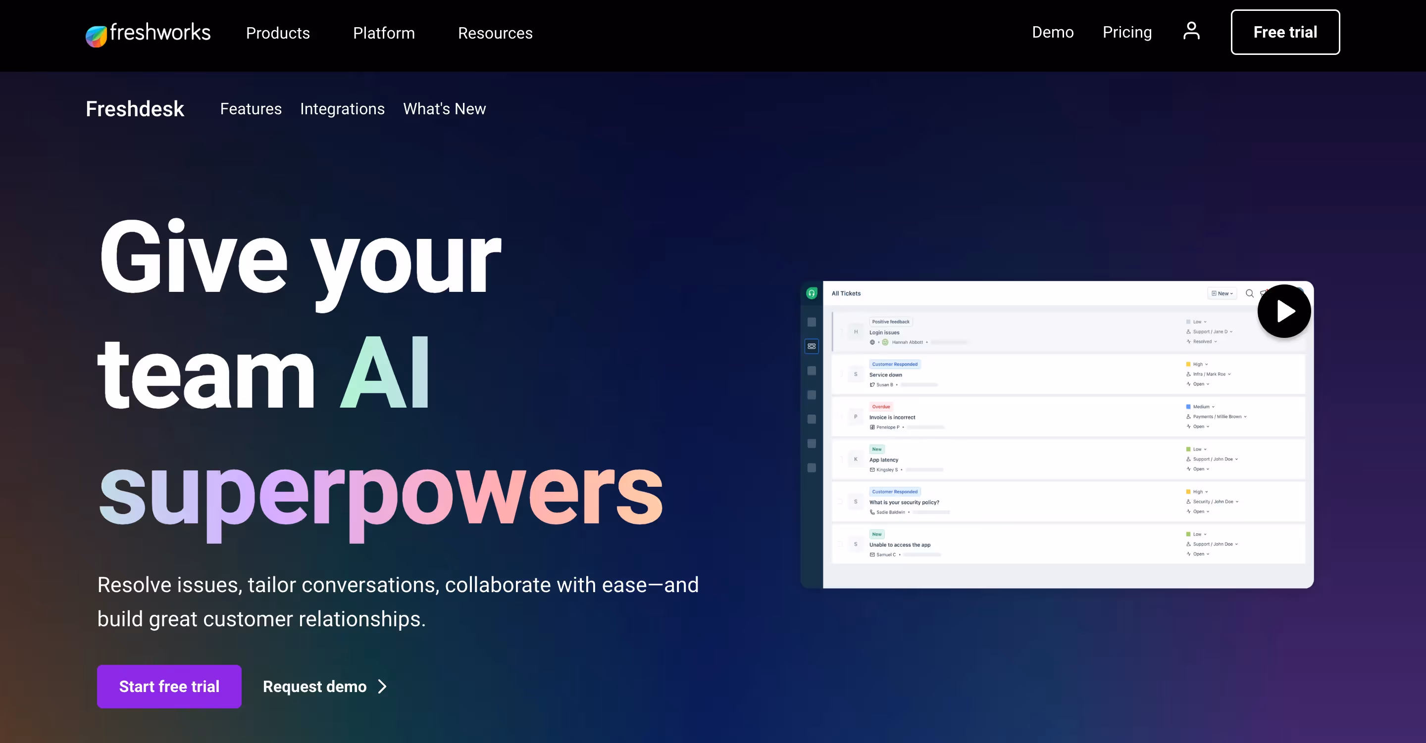Freshdesk website
