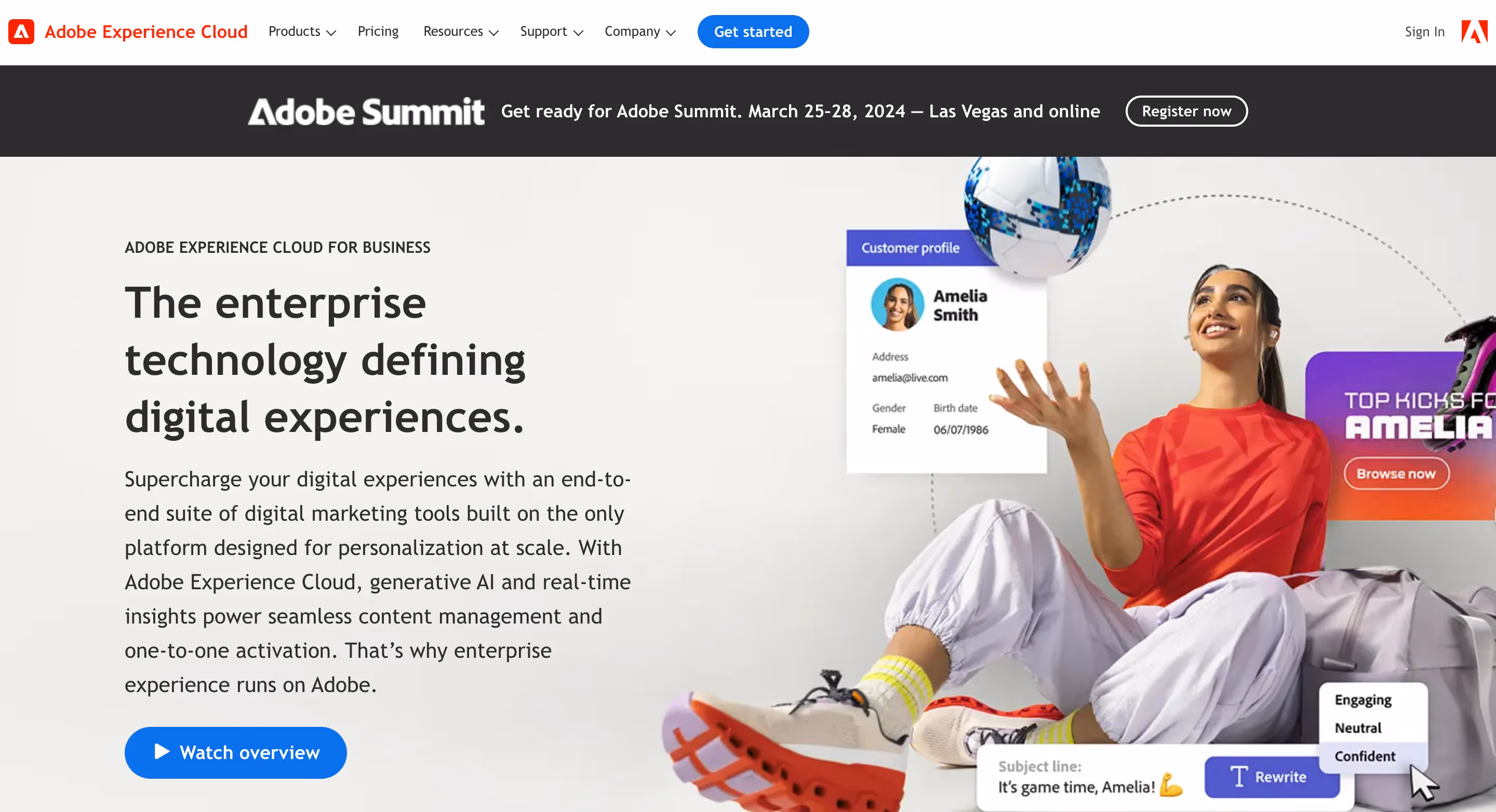 Adobe Experience Cloud website