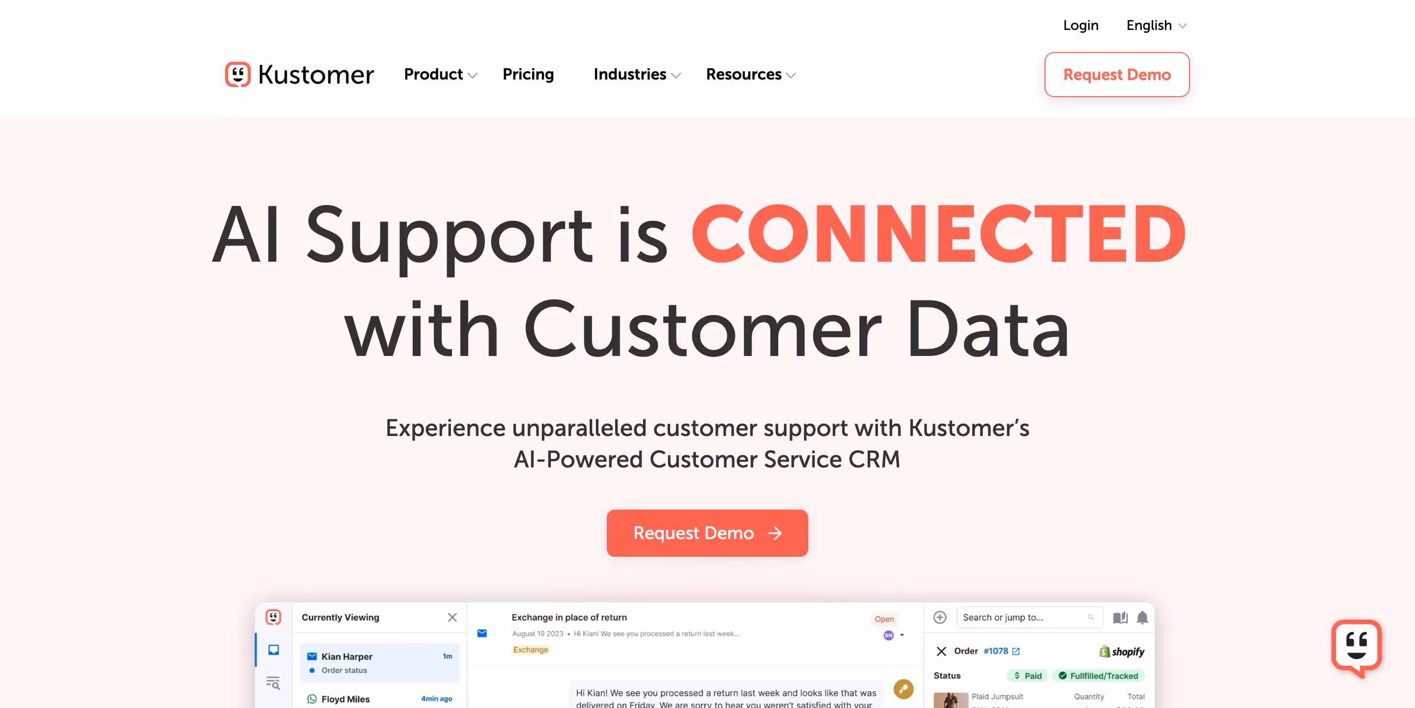 Kustomer website
