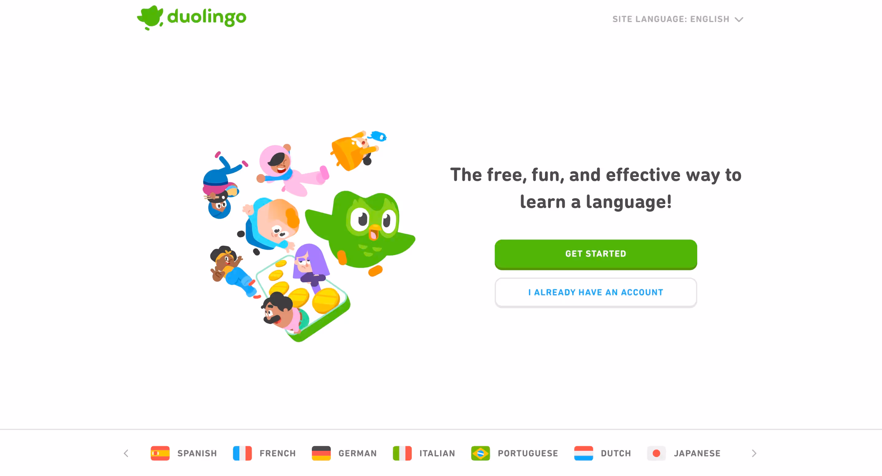 An example of a gamified app: Duolingo