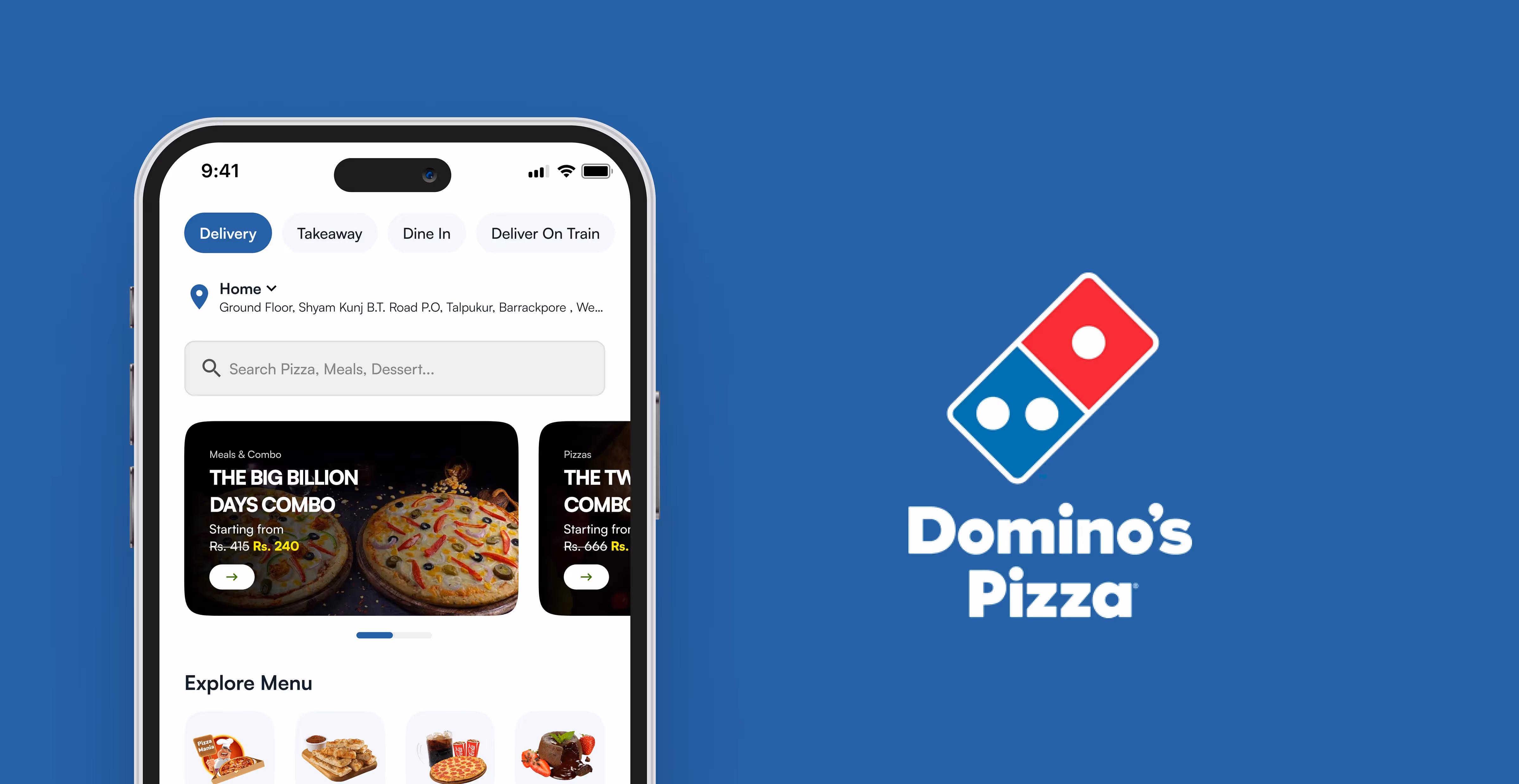 Domino's pizza gamified app on mobile screen
