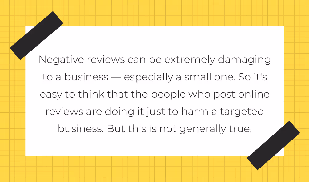 negative online reviews