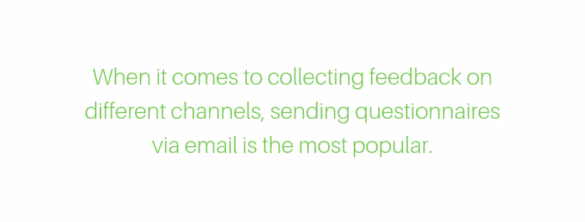 questionnaires and surveys are the most popular ways to collect customer feedback via email