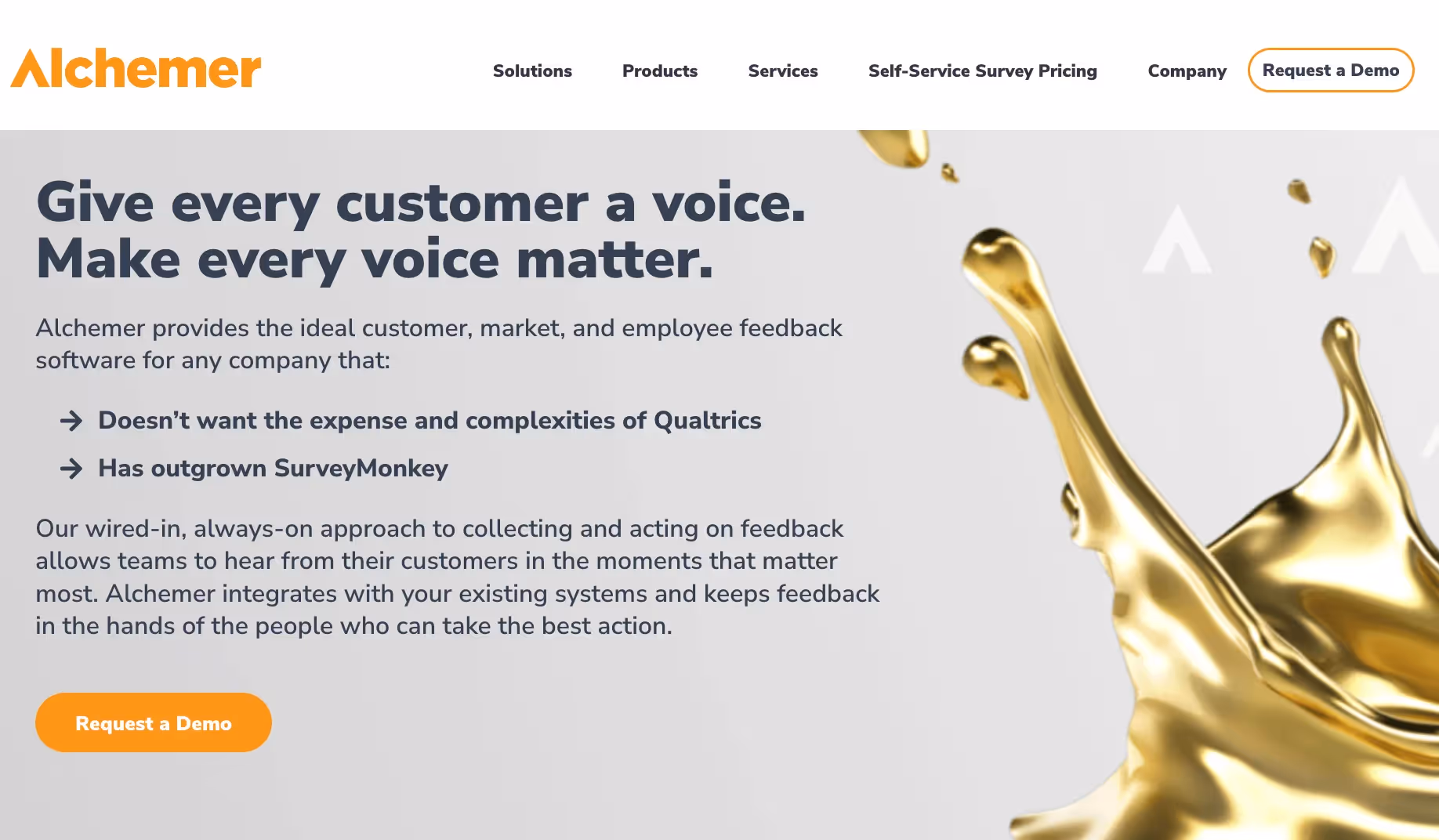 Alchemer's core product is a self-serving survey software