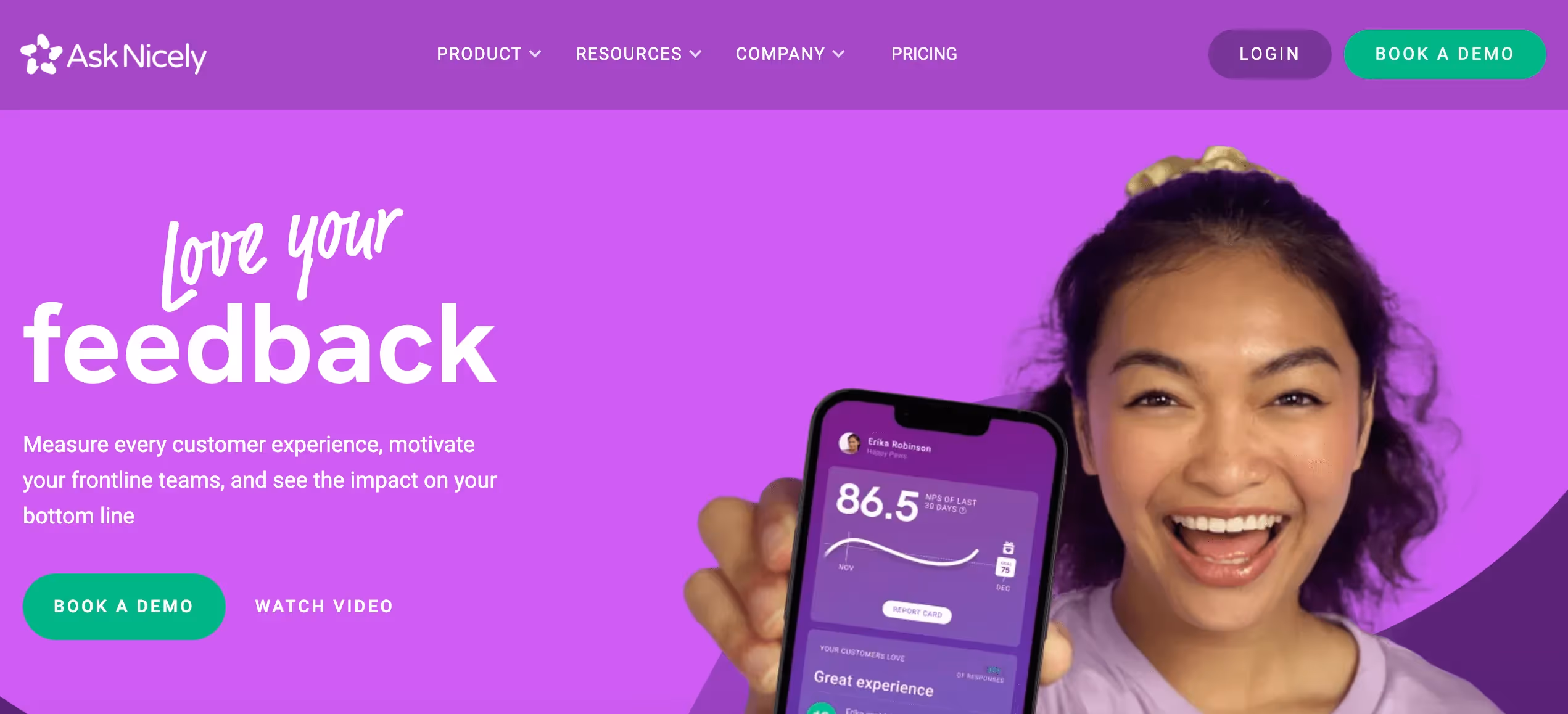 asknicely homepage