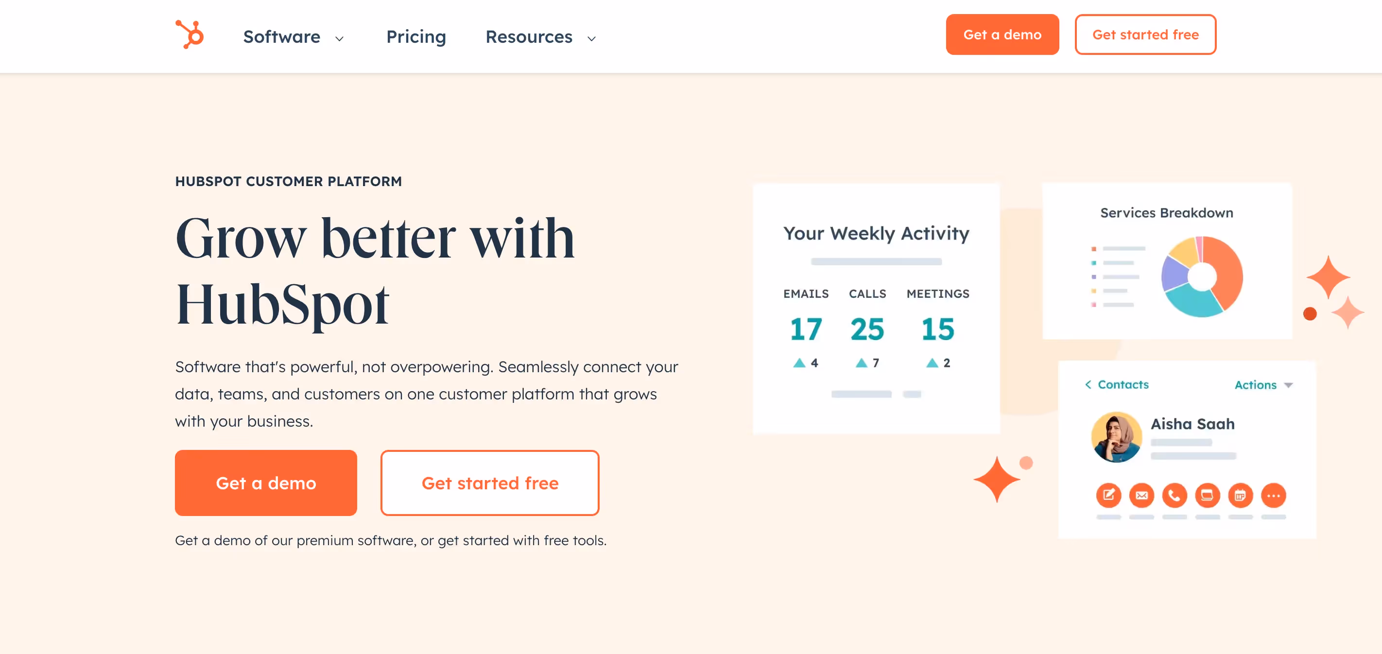 Hubspot main page screen shot