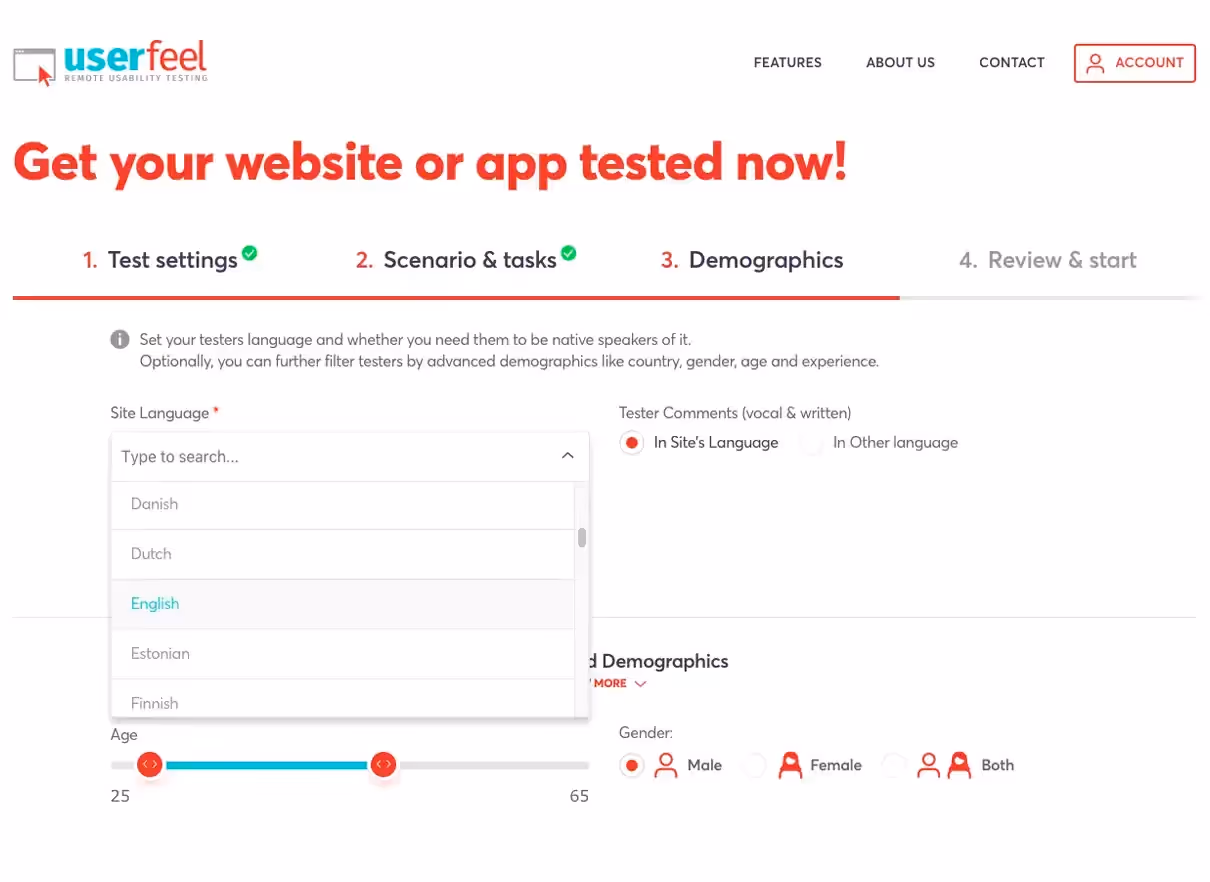 Usability testing tools - Userfeel
