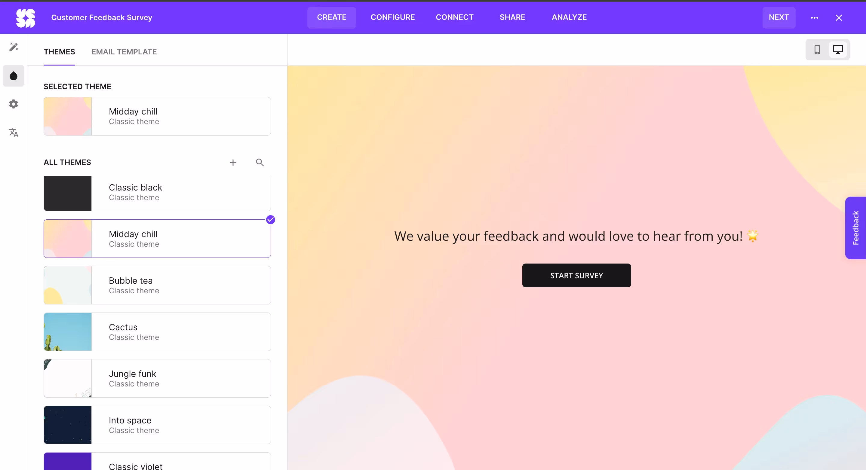 custom survey look