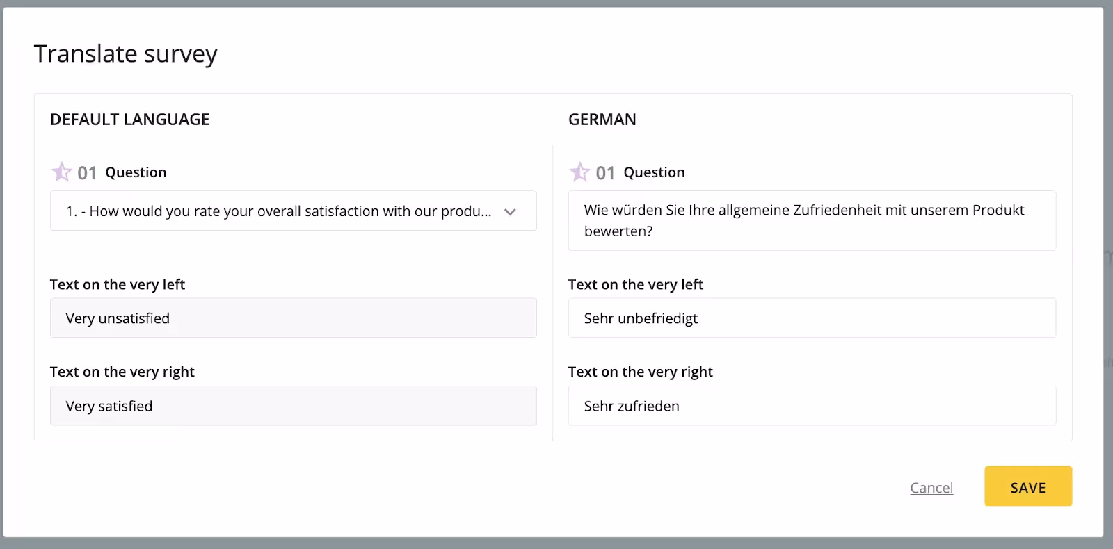 Survicate multilingual survey tool