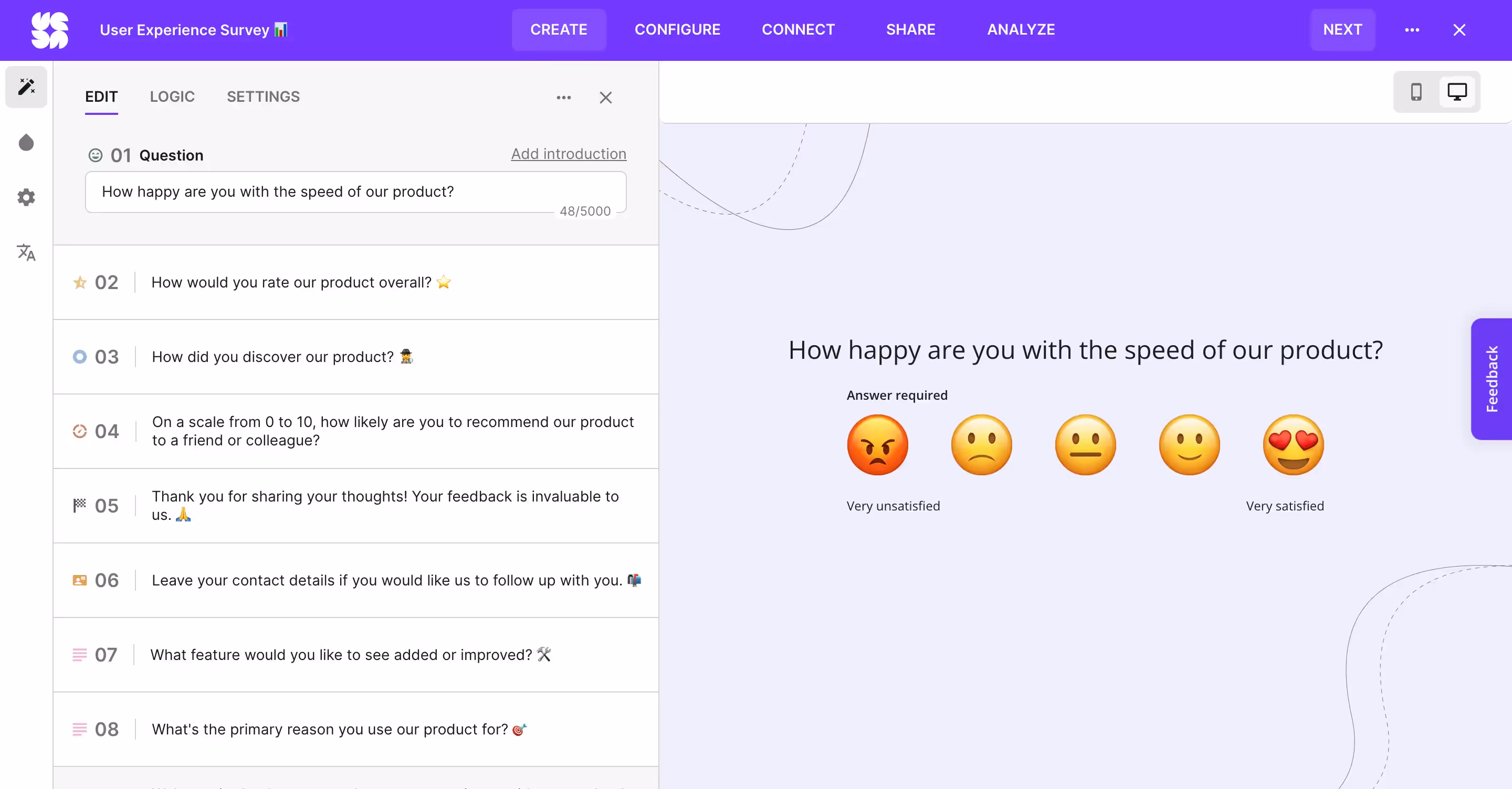 Survicate - a customer feedback platform that integrates with Zendesk.