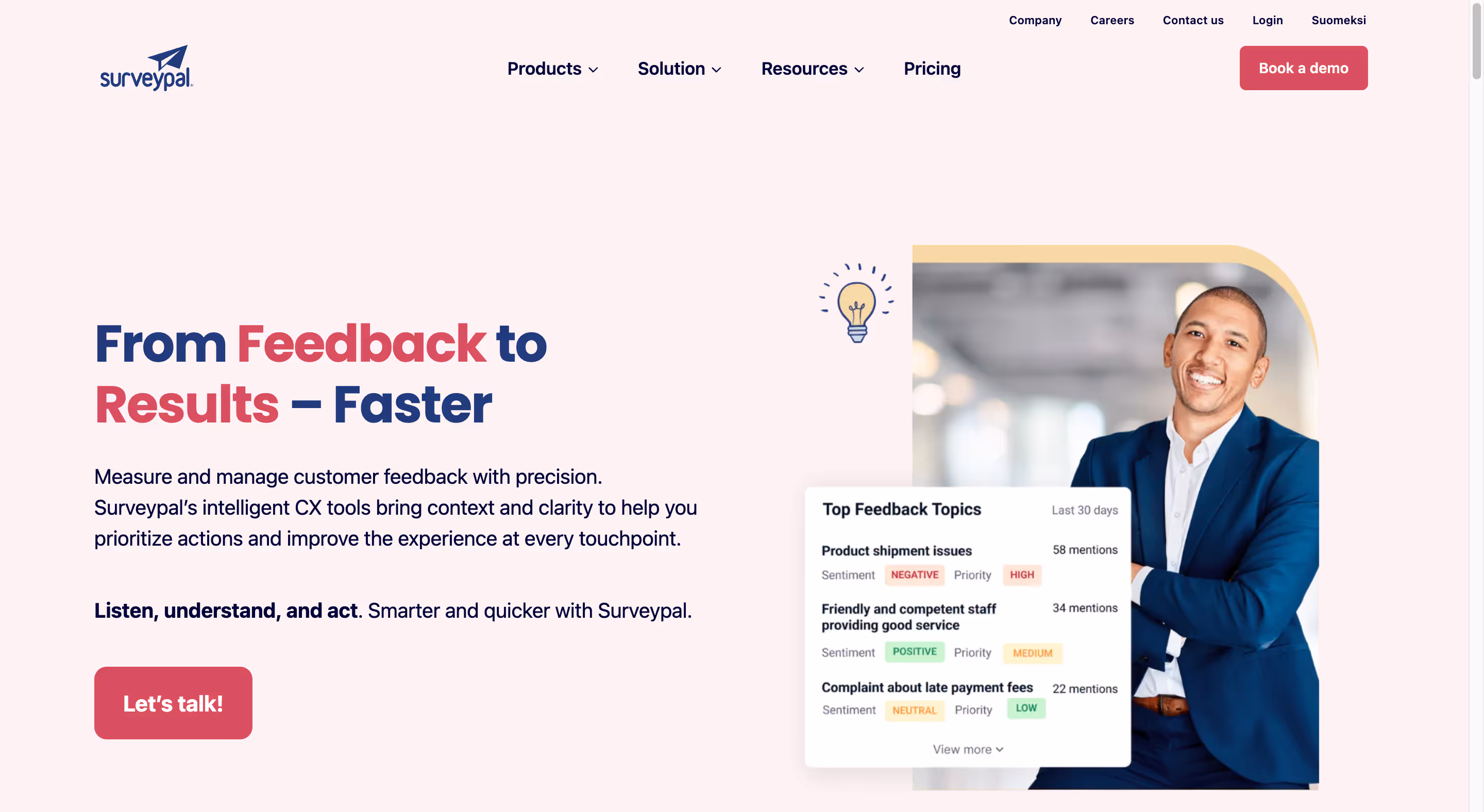 Surveypal's homepage.