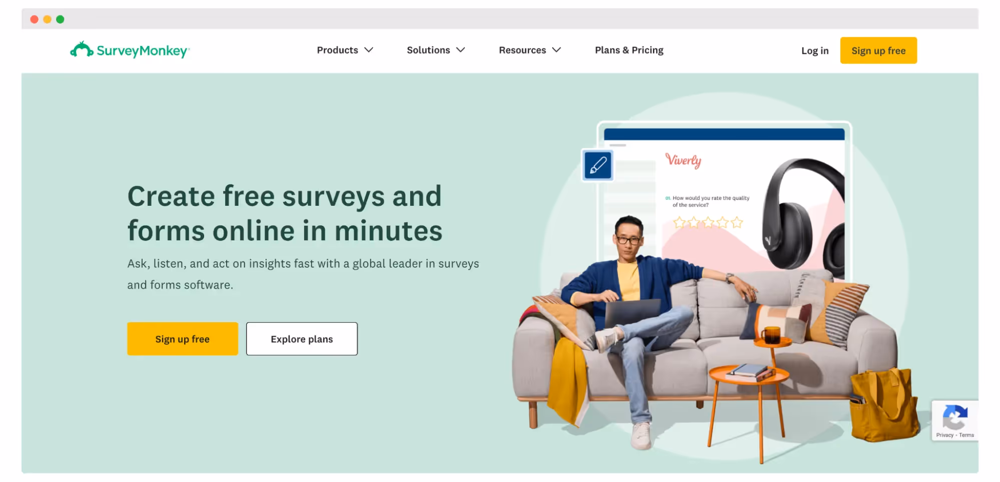 Salesforce Survey Tools - SurveyMonkey's homepage.