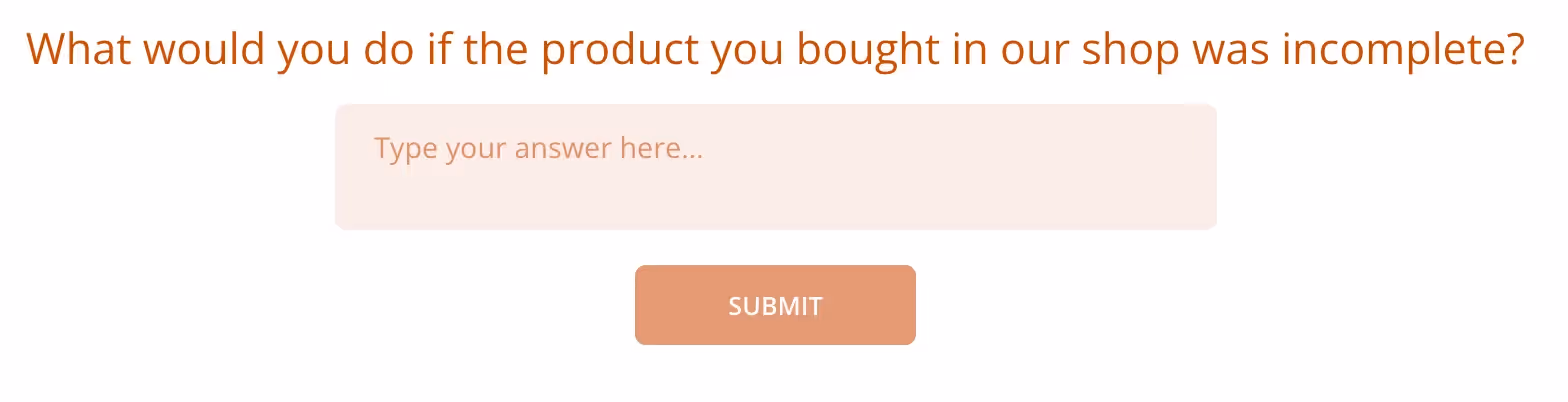 no hypotheticals in surveys