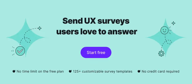 ux survey question examples cta banner