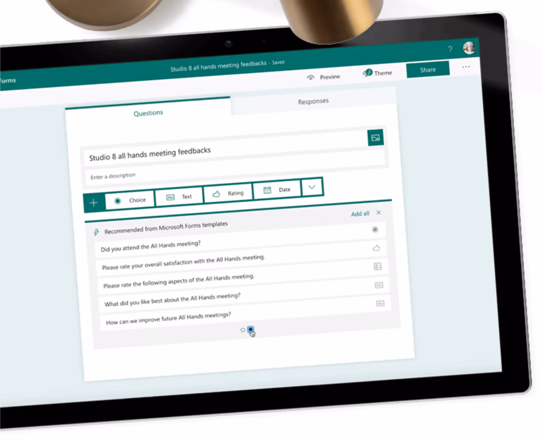 Microsoft Forms comes with Microsoft 365.
