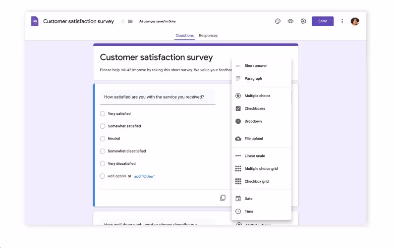 Google Forms image
