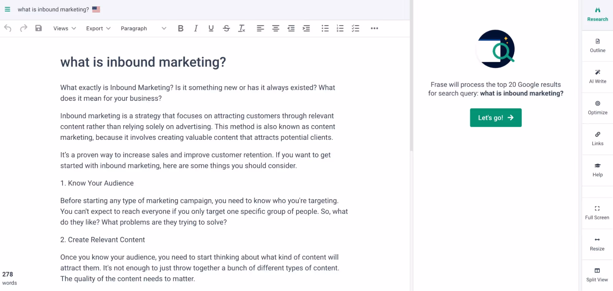 Content Research Tools - Frase