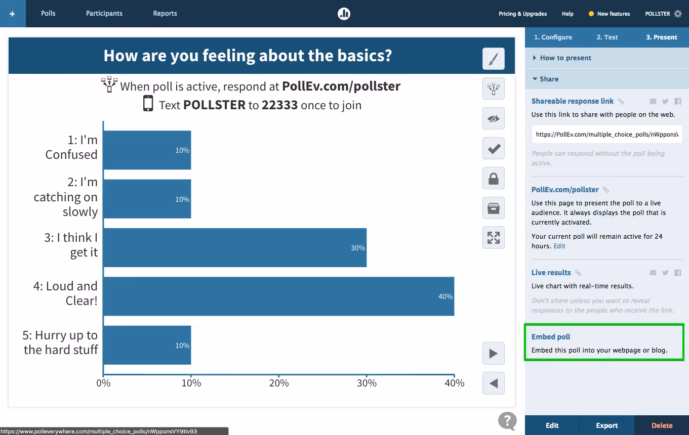 Anonymous feedback tools - PollEverywhere