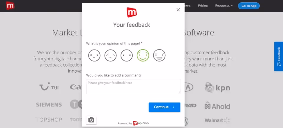 Anonymous feedback tools - Mopinion