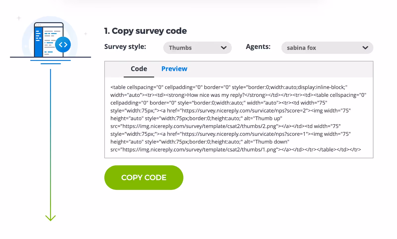 customer satisfaction tools NiceReply survey builder