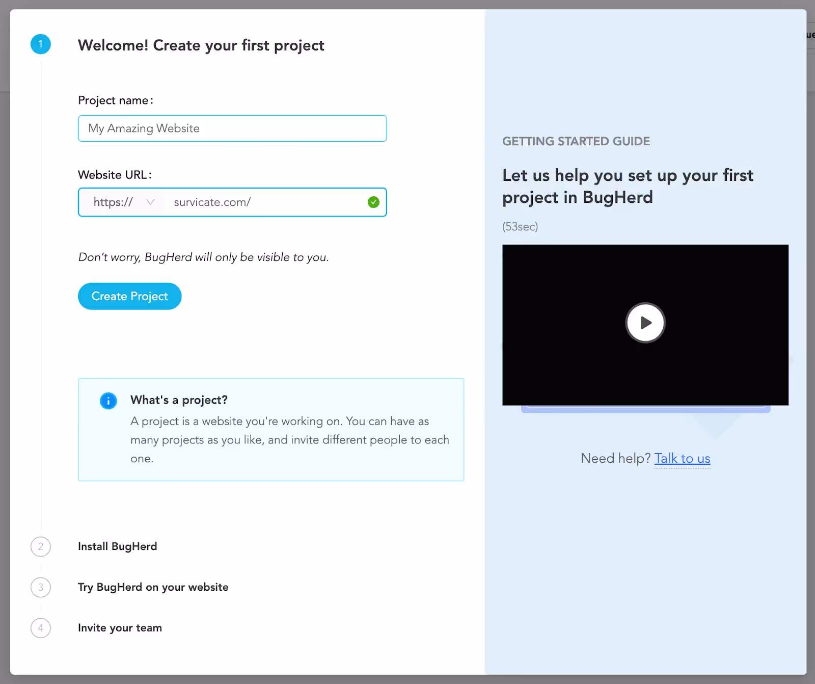 Bugherd survey editor