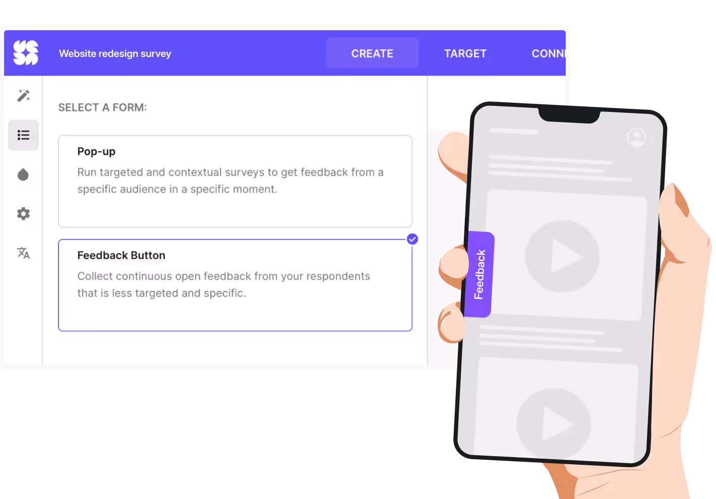 feedback button
