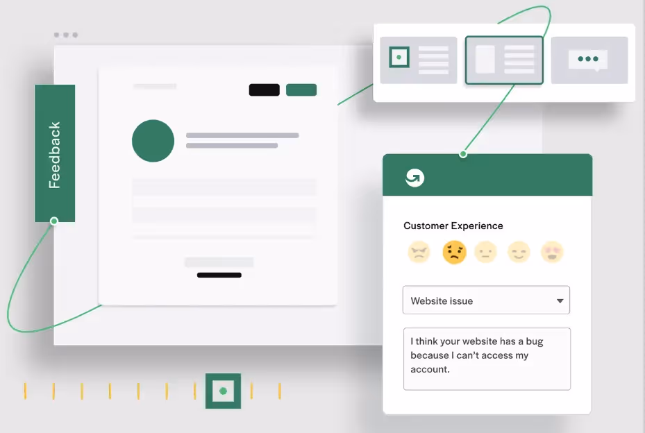 GetFeedback's graphic representation of a survey builder