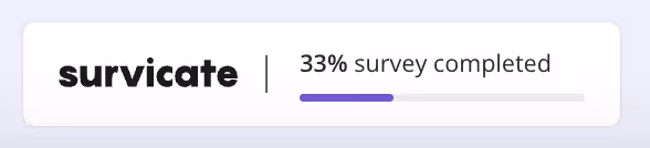 A progress bar that shows 33% of a survey has been completed.