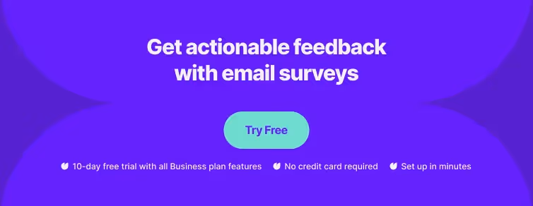 get actionable feedback with email surveys - banner