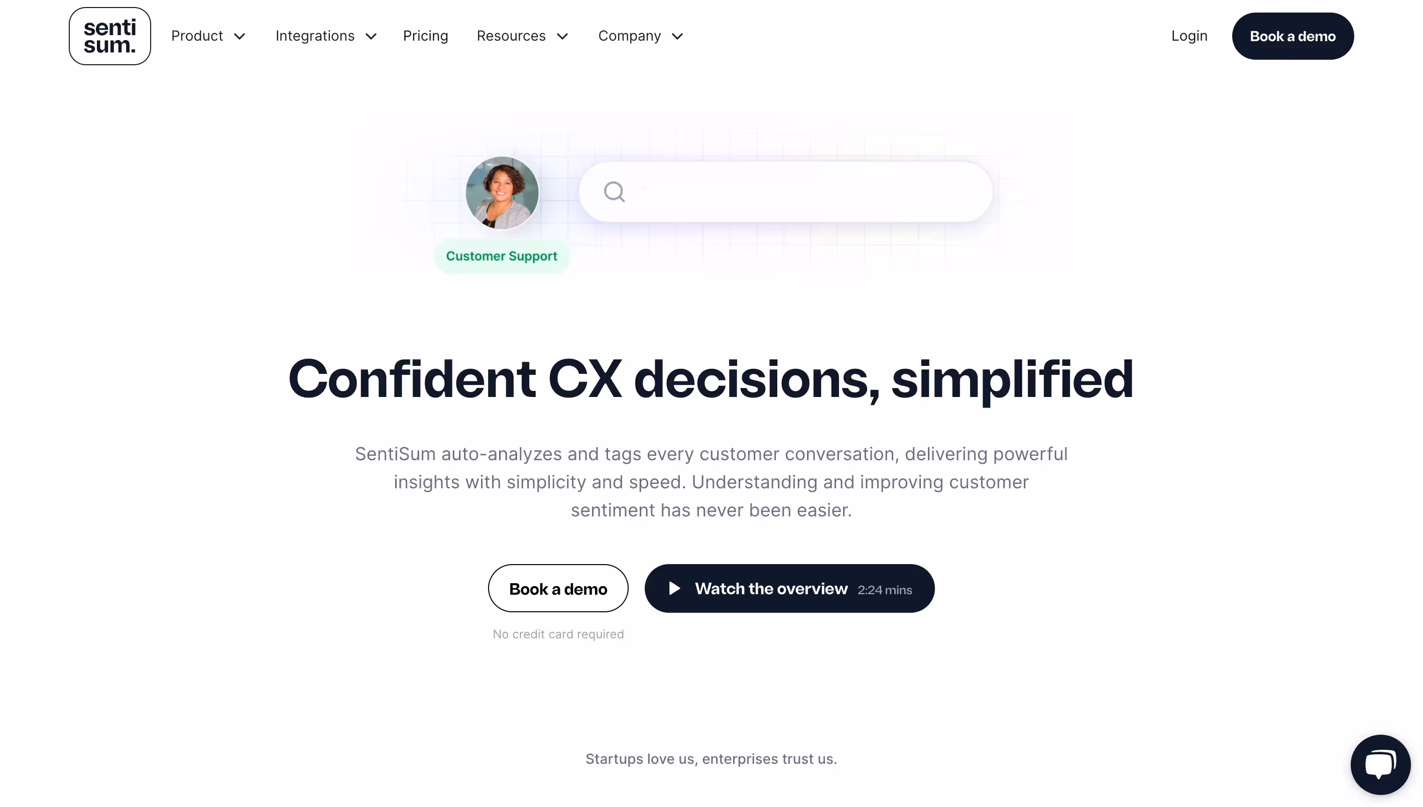 Sentisum homepage