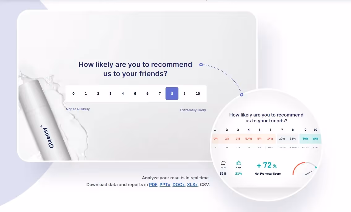 Customer feedback tools, Survio as a simple survey software