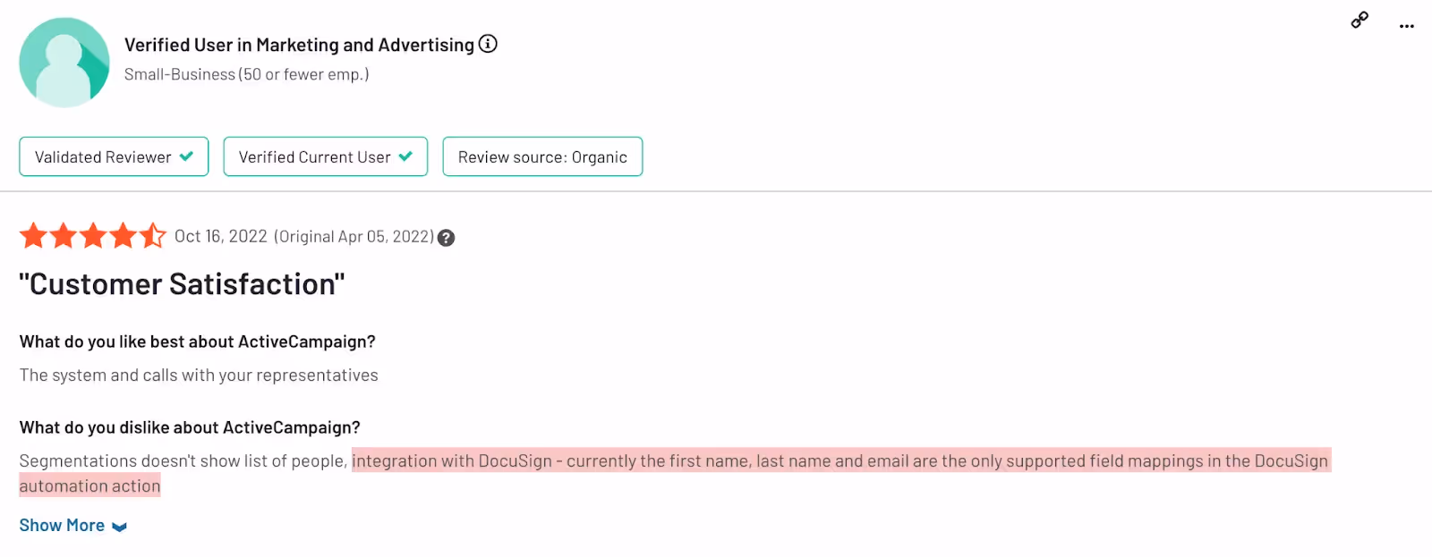 DocuSign x ActiveCampaign integration review