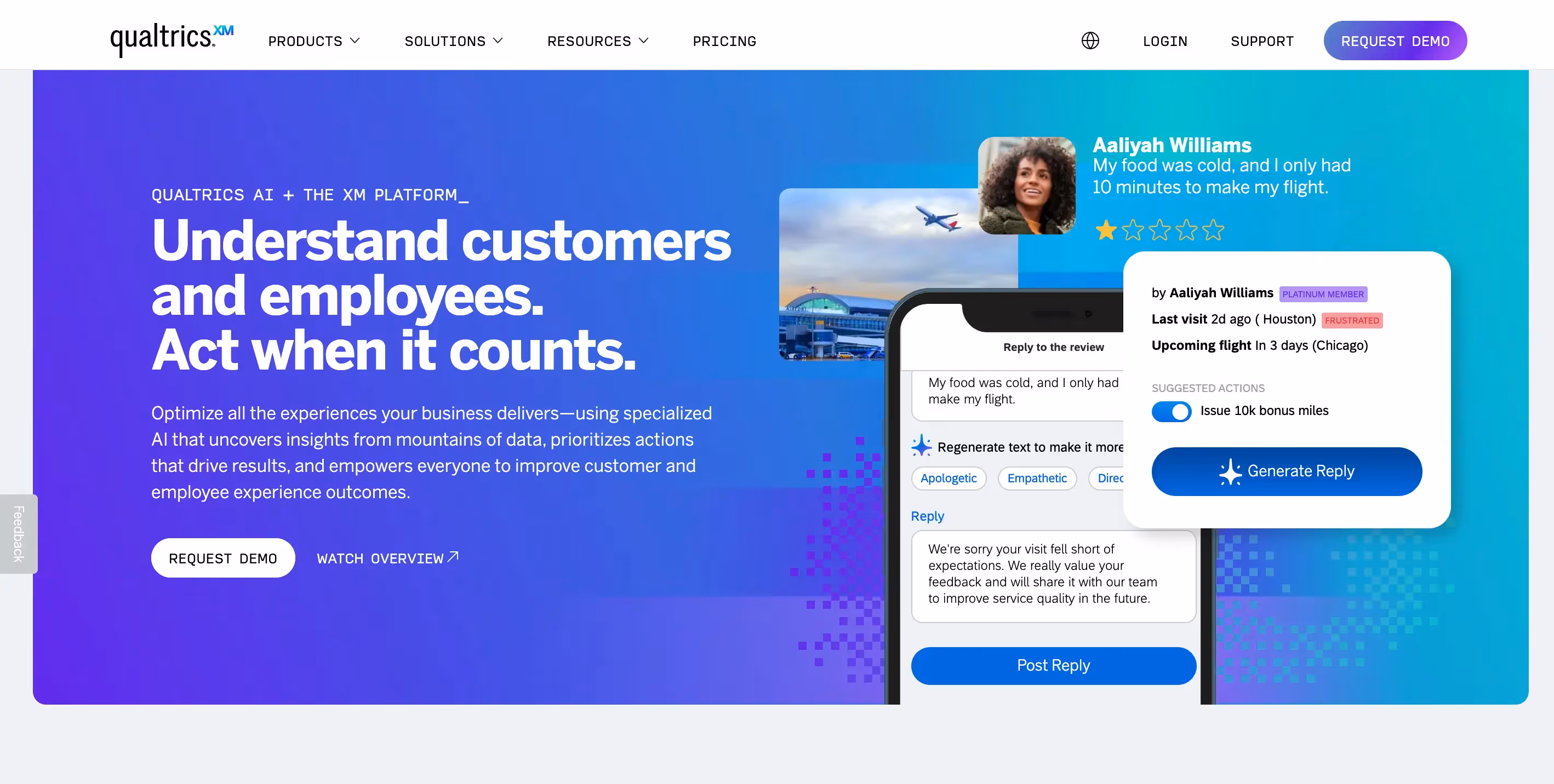 Customer feedback tools - customer experience niche - Qualtrics