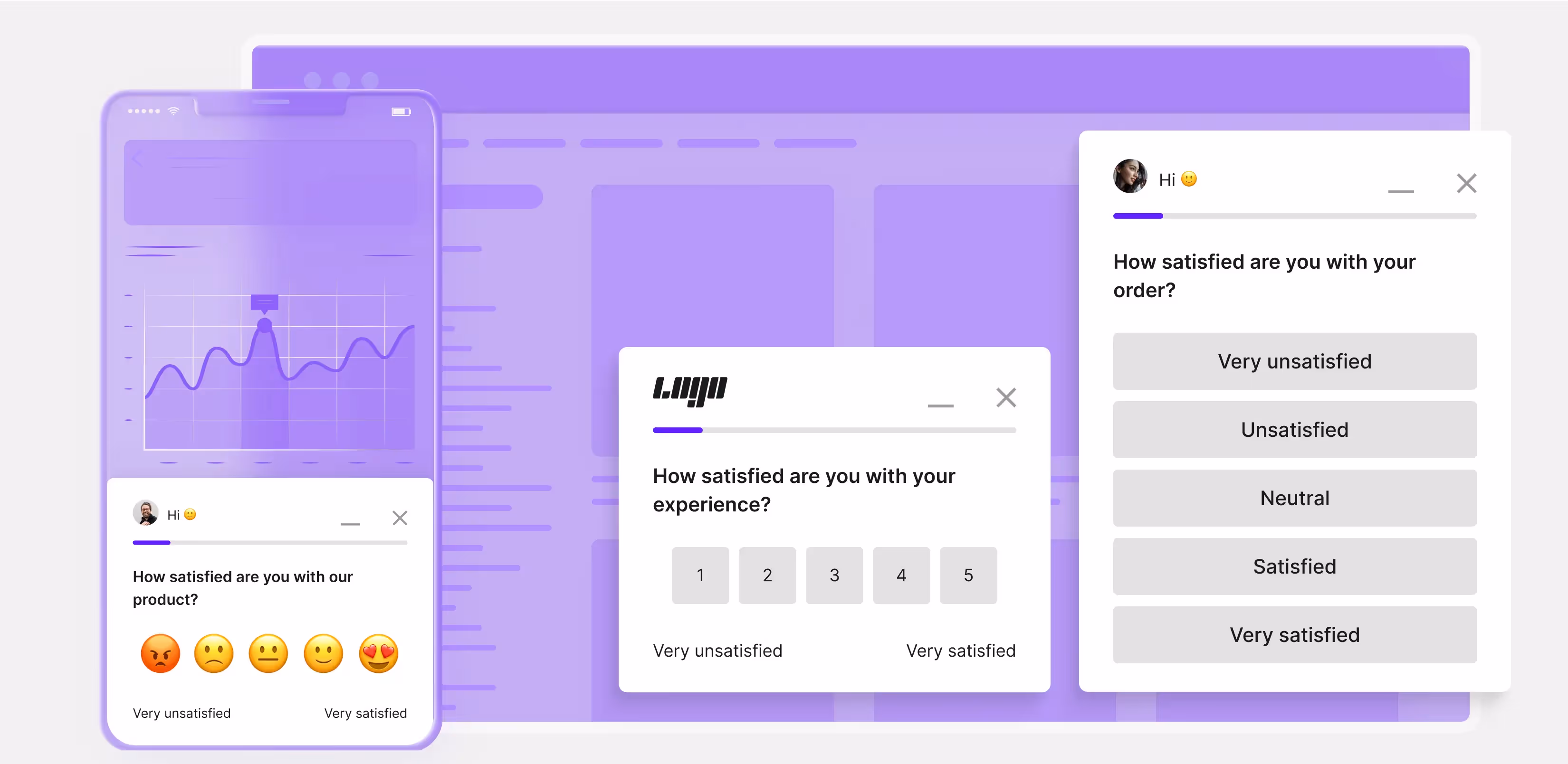 Mobile app surveys examples in Survicate