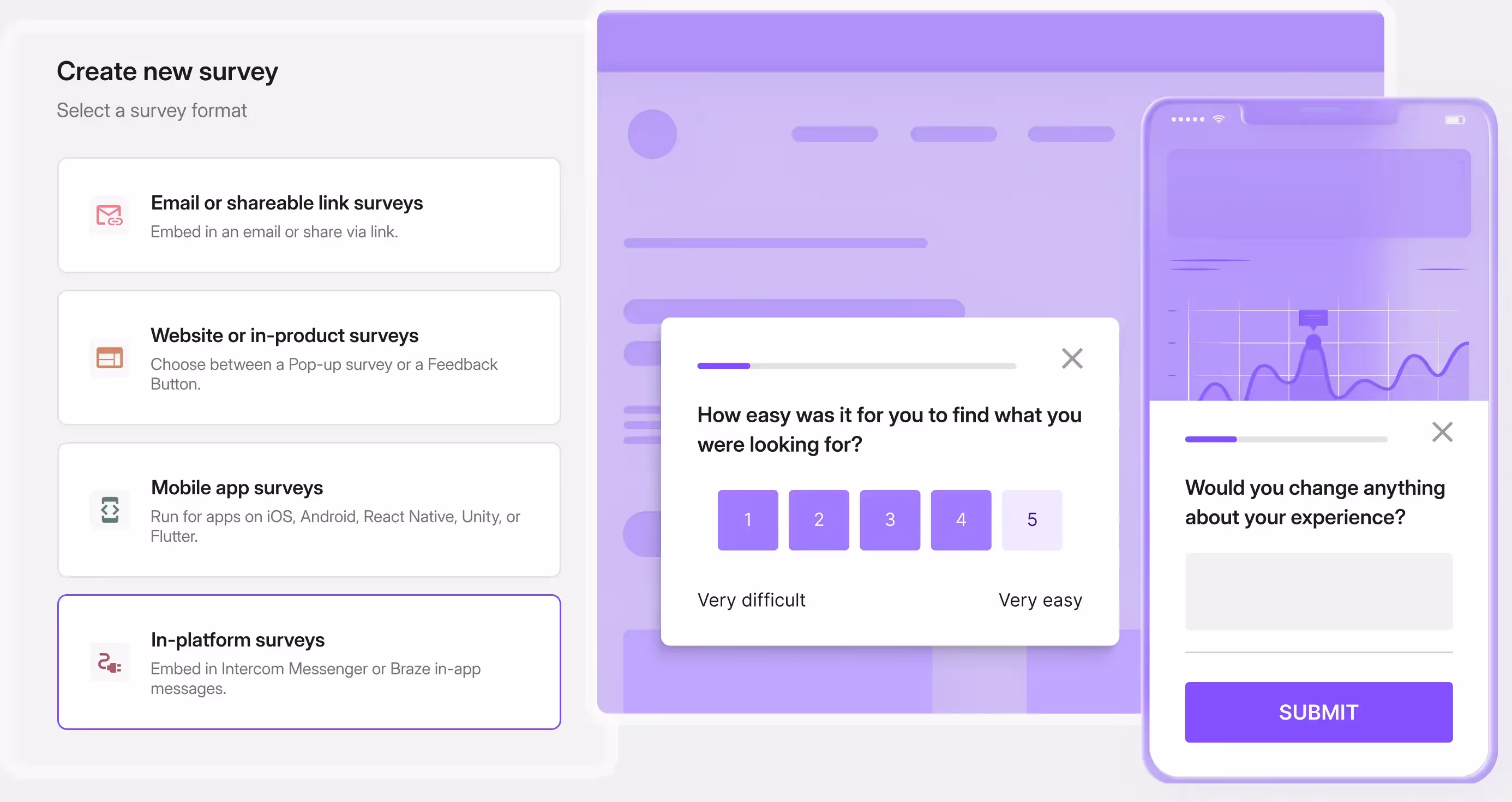 Chat surveys in Survicate