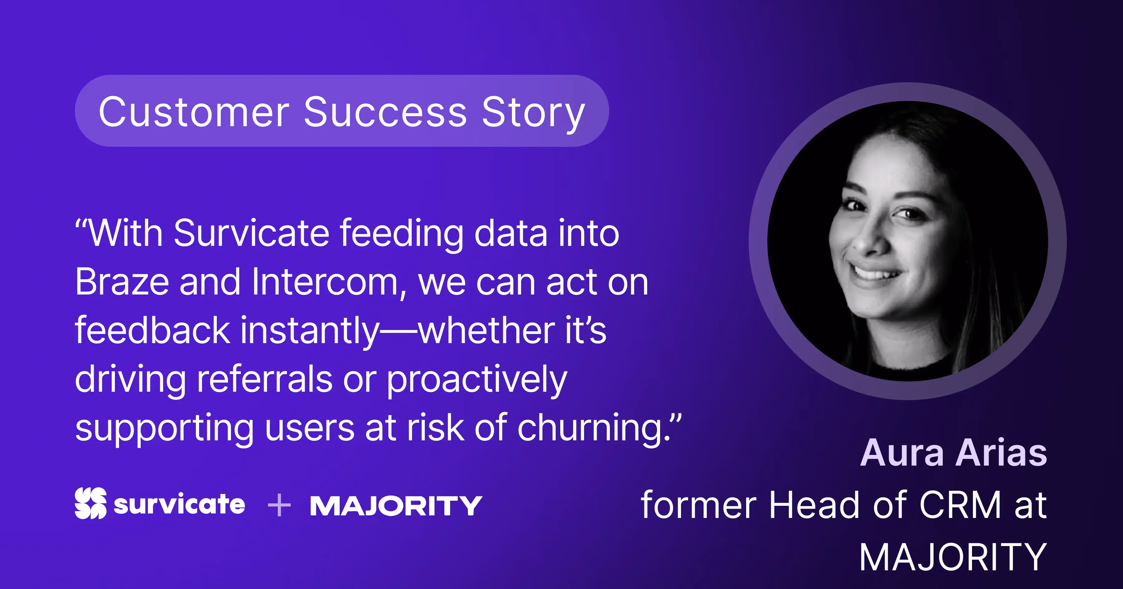 Survicate customer success story - MAJORITY using Survicate integrated with Braze.