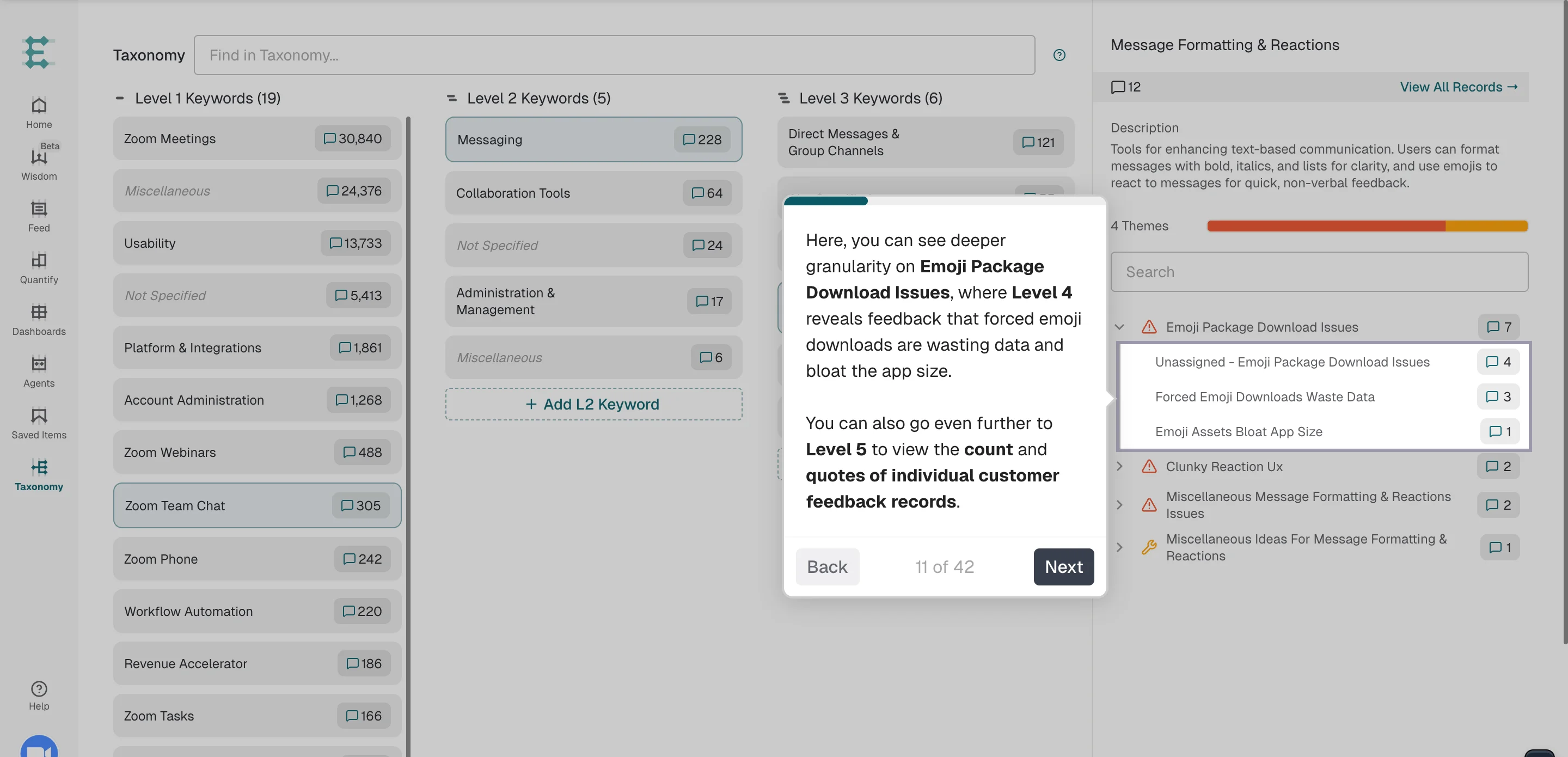 AI and taxonomy in Enterpret
