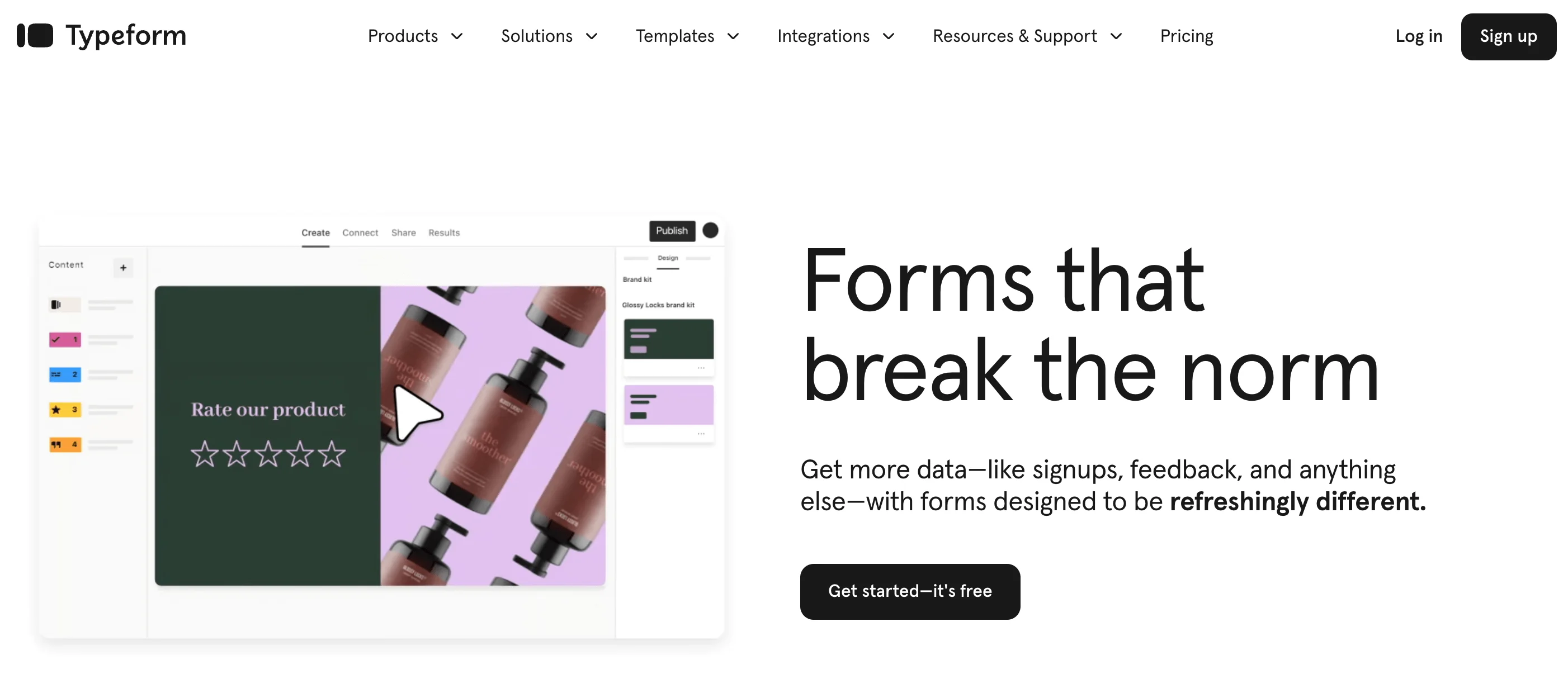 Typeform lets you design visually engaging forms