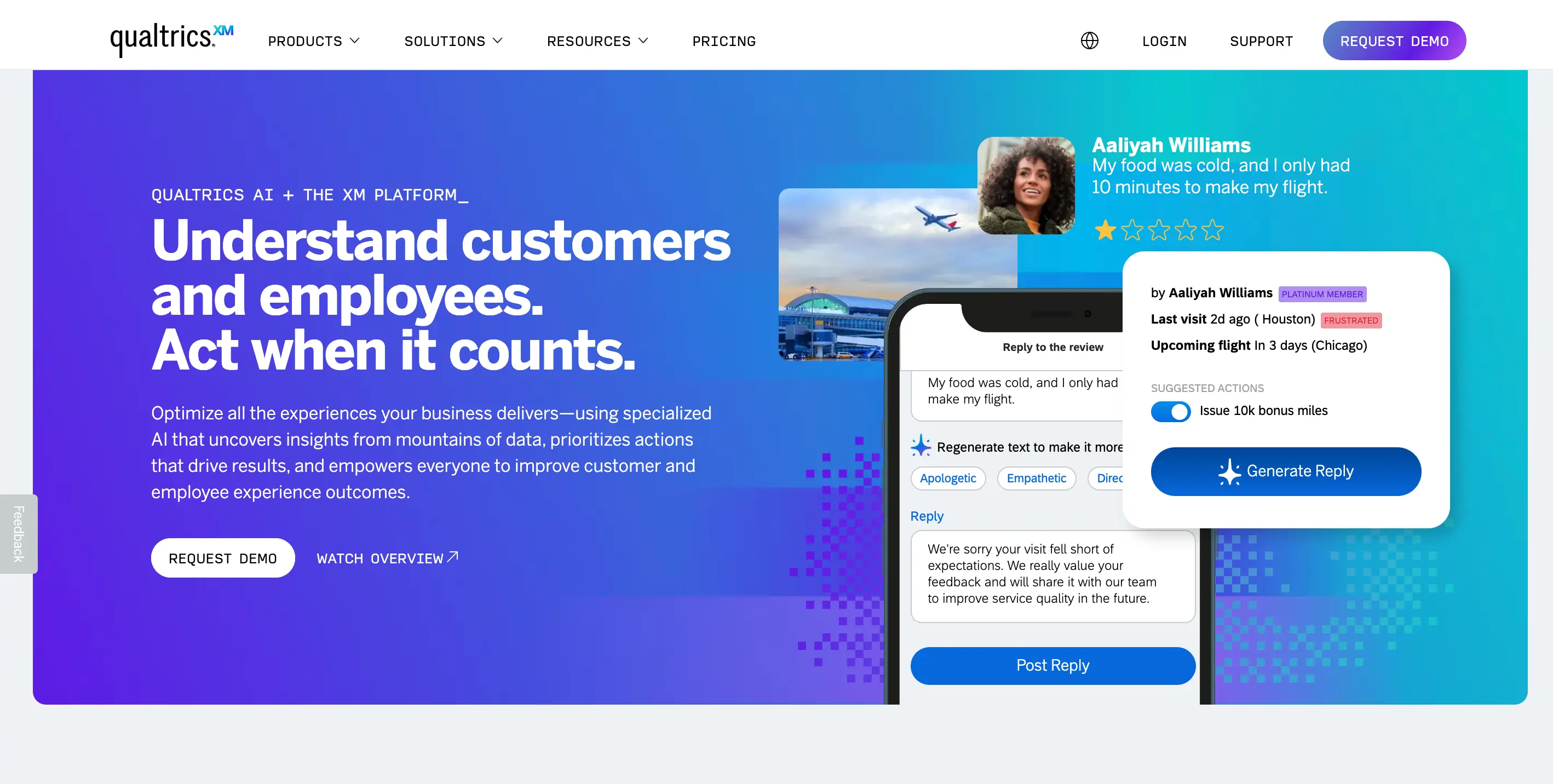 Customer feedback tools - customer experience niche - Qualtrics