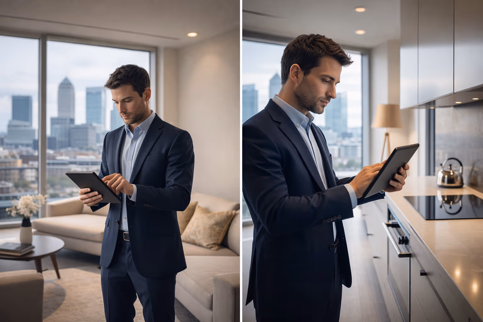 InventoryFlex inventory clerk conducting a check-in inspection at a London property