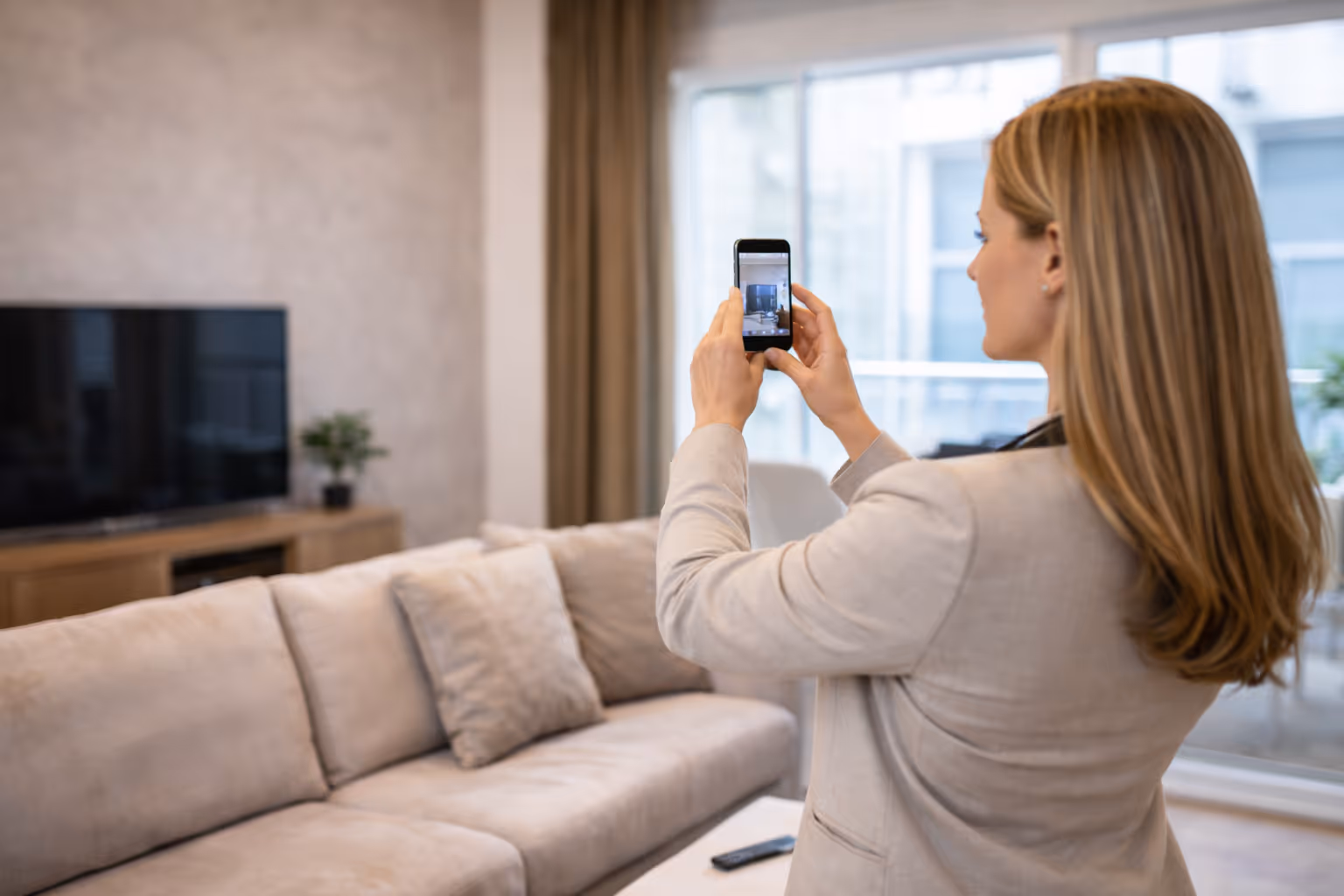 InventoryFlex inventory clerk completing a property inventory report at a London rental property