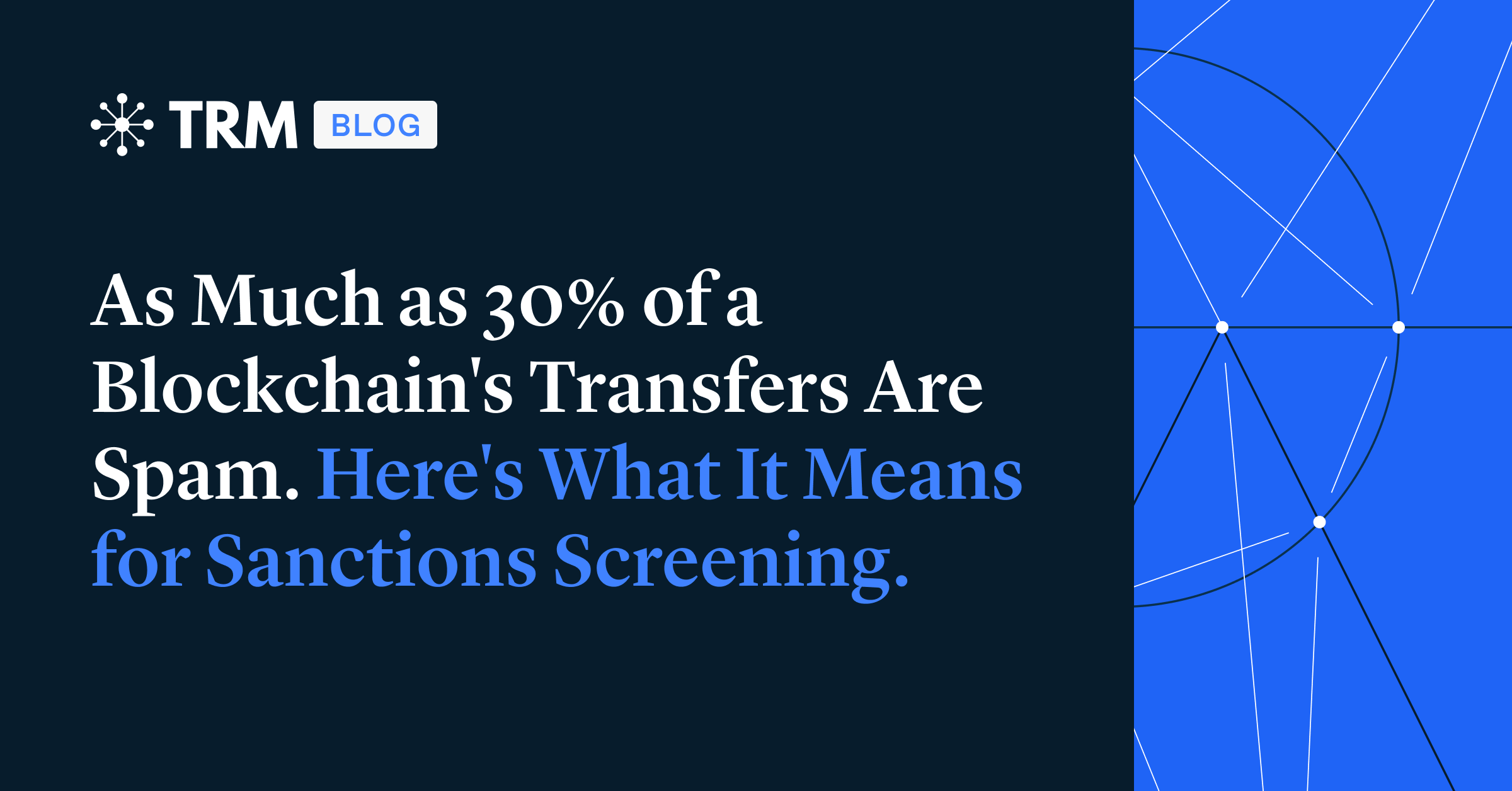 As Much as 30% of a Blockchain's Transfers Are Spam. Here's What It Means for Sanctions Screening.