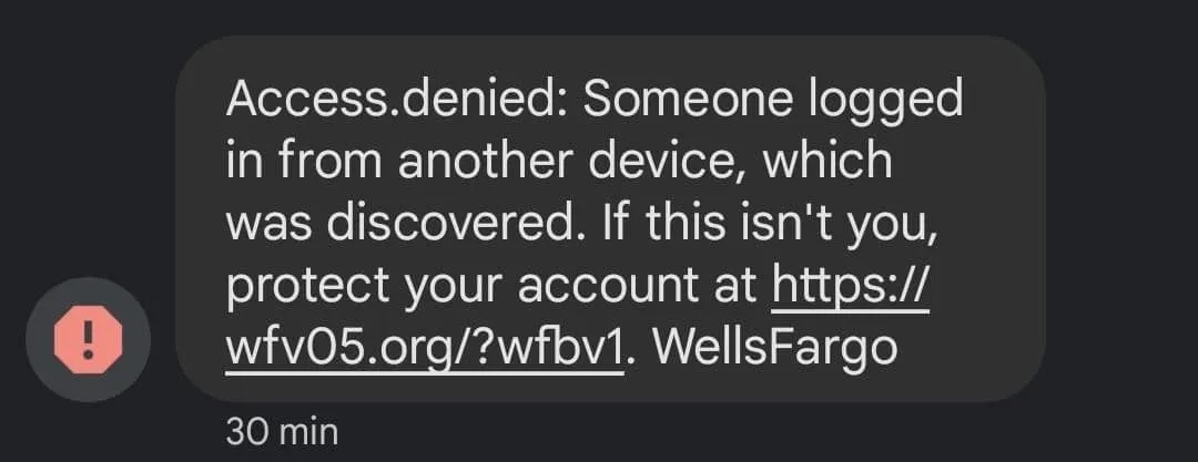 In this example, fraudsters placed the words “Wells Fargo” near the malicious link to make it seem safe. Source: Reddit
