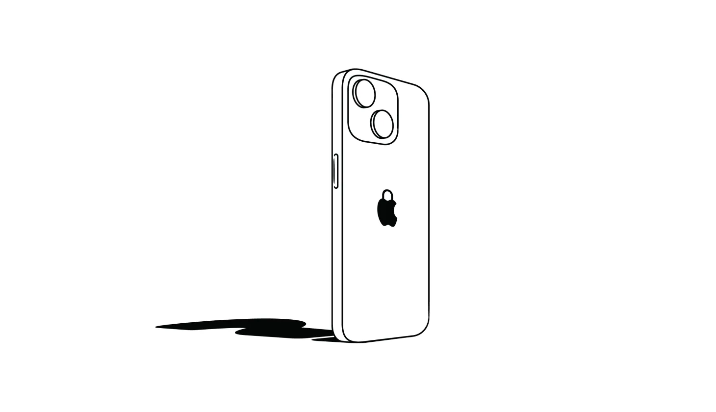 Illustration of an iPhone casting a shadow in the shape of a question mark