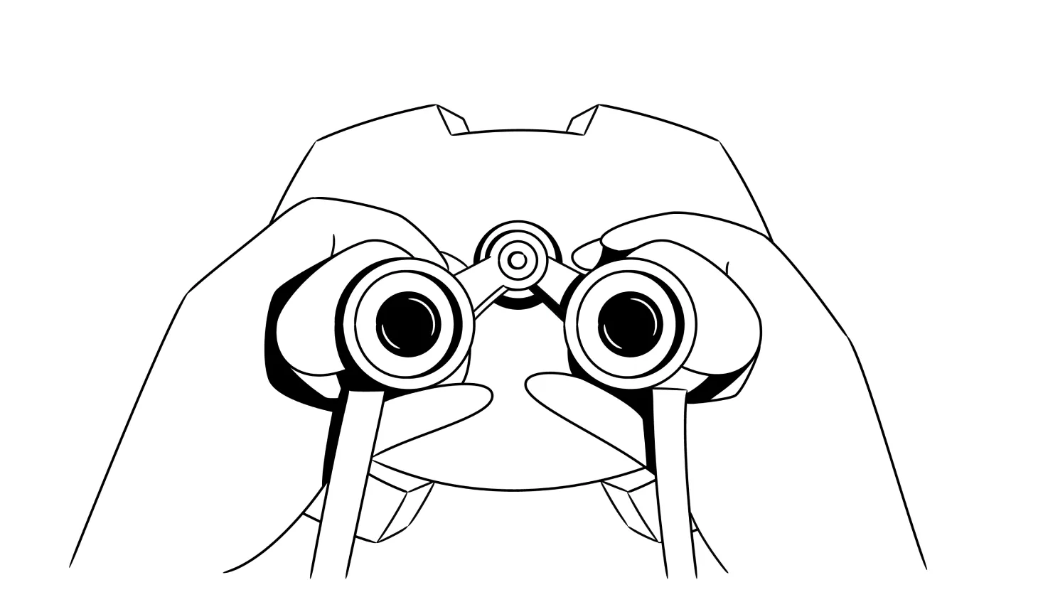 An illustration of a pair of binoculars that resemble the Discord logo