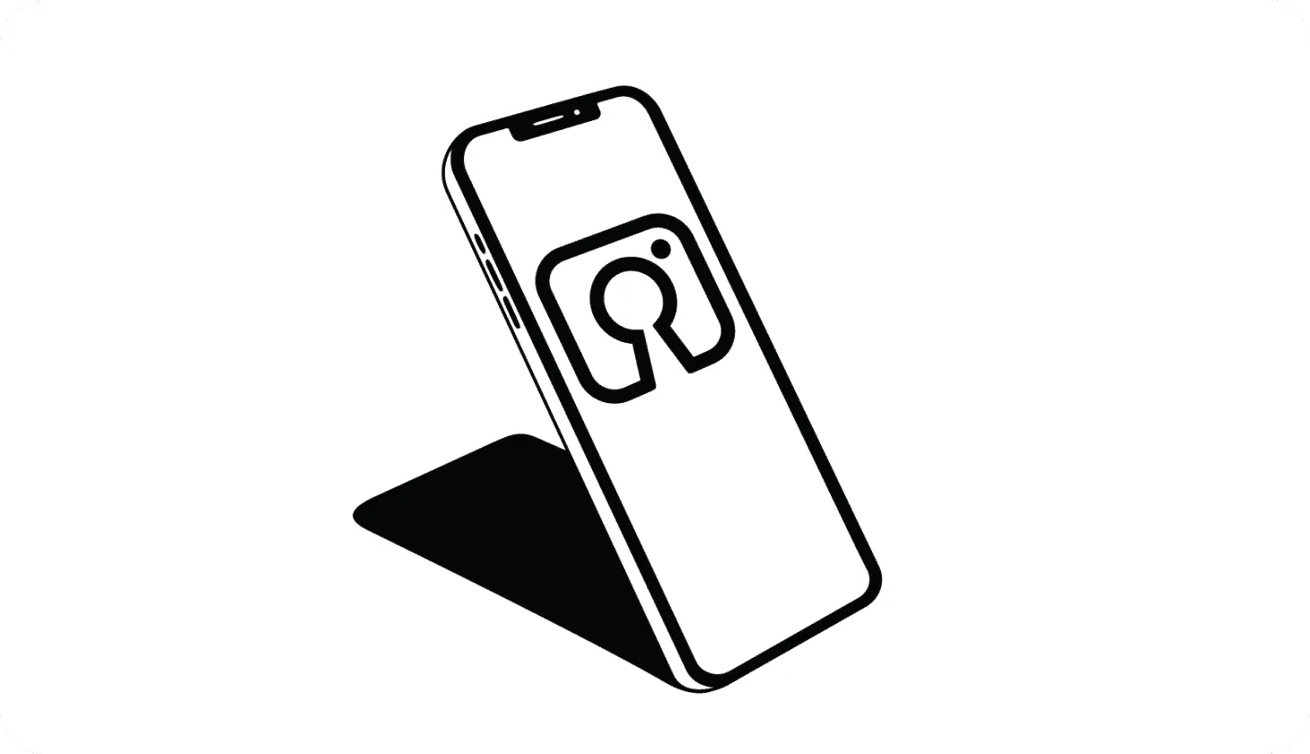 How to protect your information on social media: Lead image An illustration of a tilting phone displaying an abstract social media app icon
