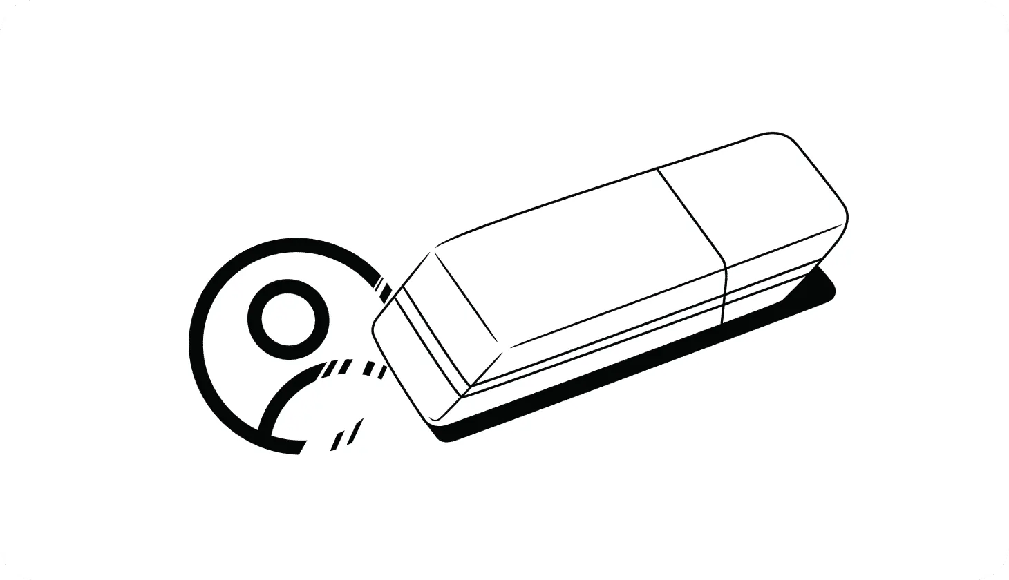 Illustration of an eraser getting rid of a social media profile icon
